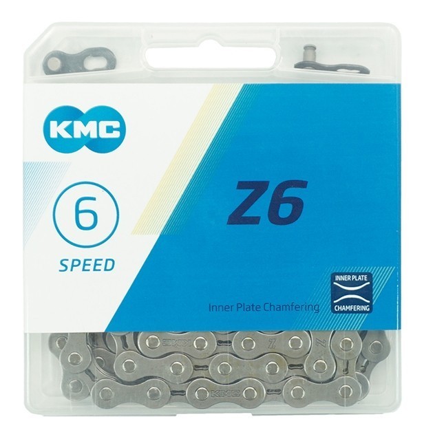 

Цепь KMC Z6, 6ск., 1/2"х3/32", 116L, в торг.уп., Черный