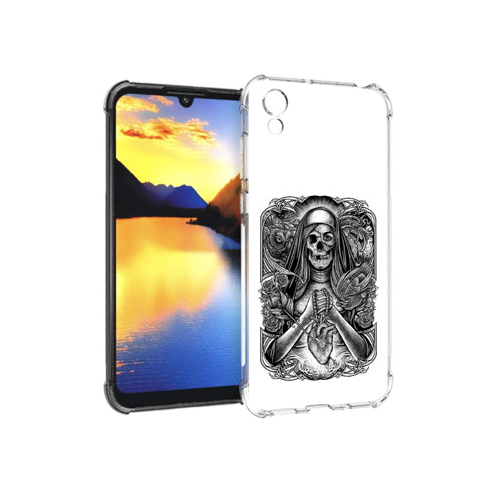 

Чехол MyPads Tocco для Huawei Y5 скелет с сердцем, Прозрачный, Tocco