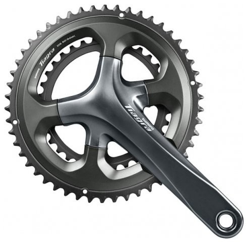 

Система шатунов SHIMANO Tiagra 4700, 2x10ск, 172.5мм, 52/36T, черный