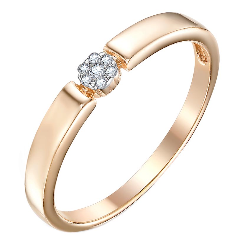 

Кольцо из красного золота с бриллиантом р. 17,5 Veronika K112-598BR, K112-598BR