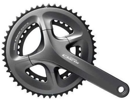 

Система шатунов SHIMANO Claris R2030, 3x8ск, 170мм, ин.вал, 50/39/30T, без защиты, Серый