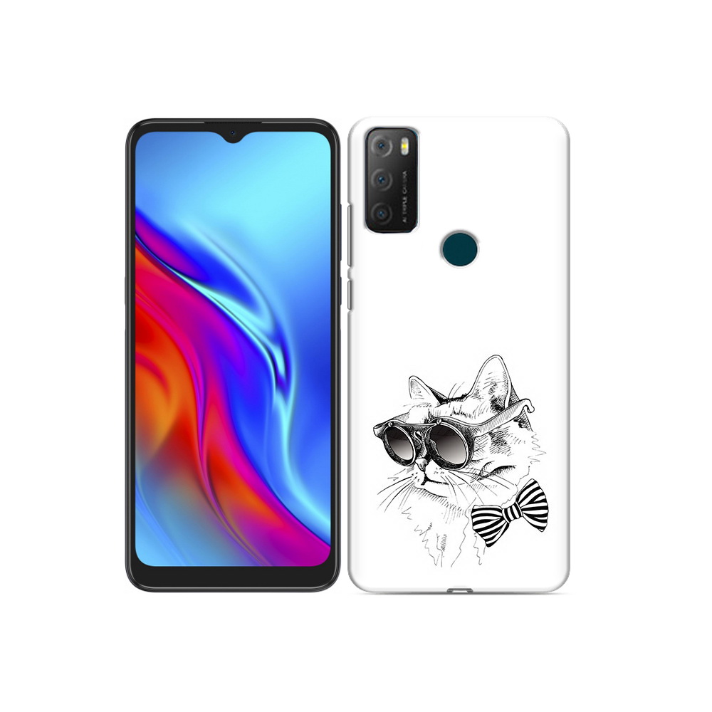 Чехол MyPads Tocco для TCL 20e крутая кошка в очках