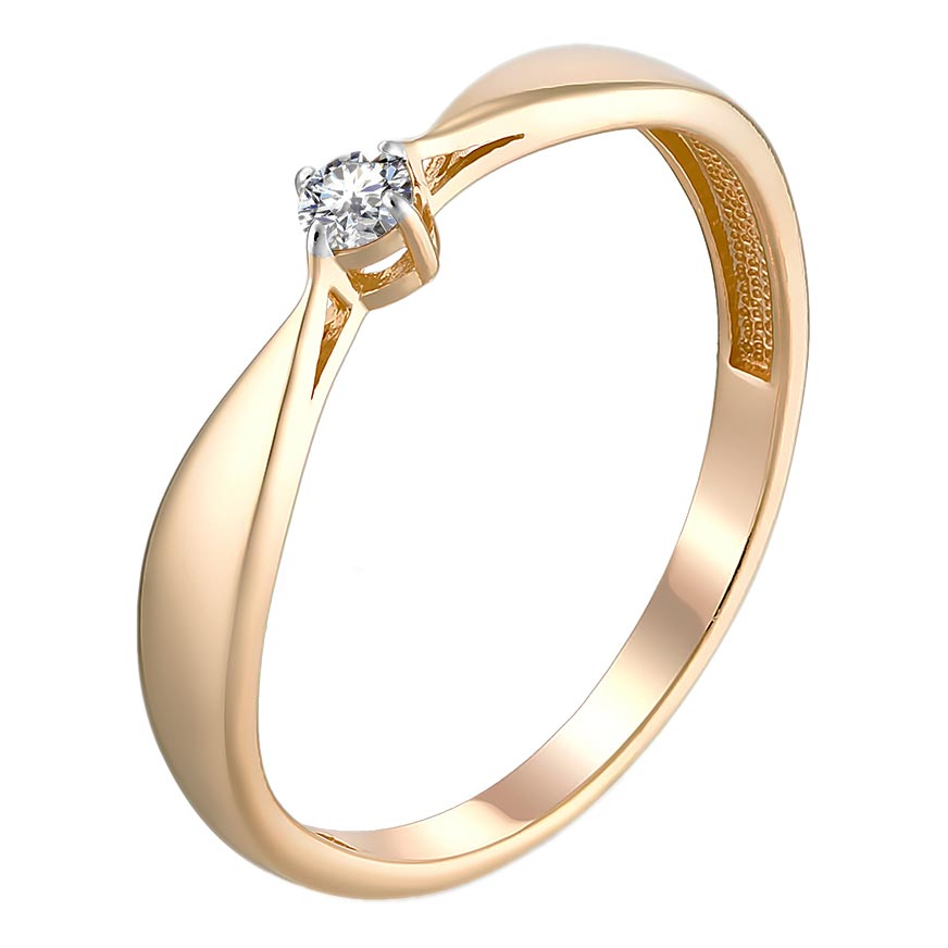 

Кольцо из красного золота с бриллиантом р. 16 Veronika K112-1046BR, K112-1046BR
