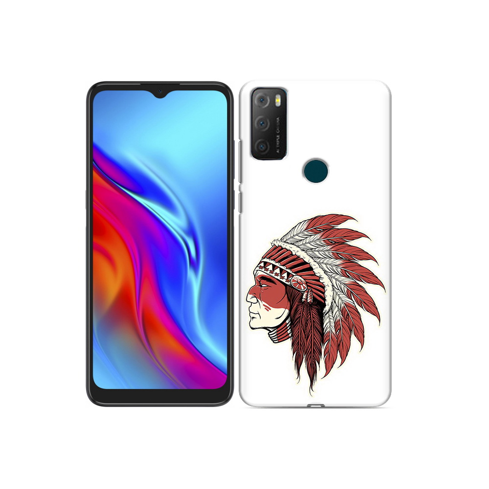 

Чехол MyPads Tocco для TCL 20e красный индеец, Прозрачный, Tocco