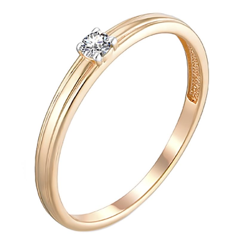 

Кольцо из красного золота с бриллиантом р. 16,5 Veronika K112-1036BR, K112-1036BR