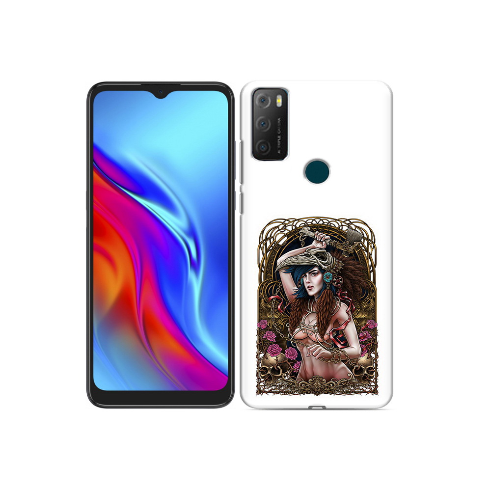 

Чехол MyPads Tocco для TCL 20e красивая девушка рисунок, Прозрачный, Tocco