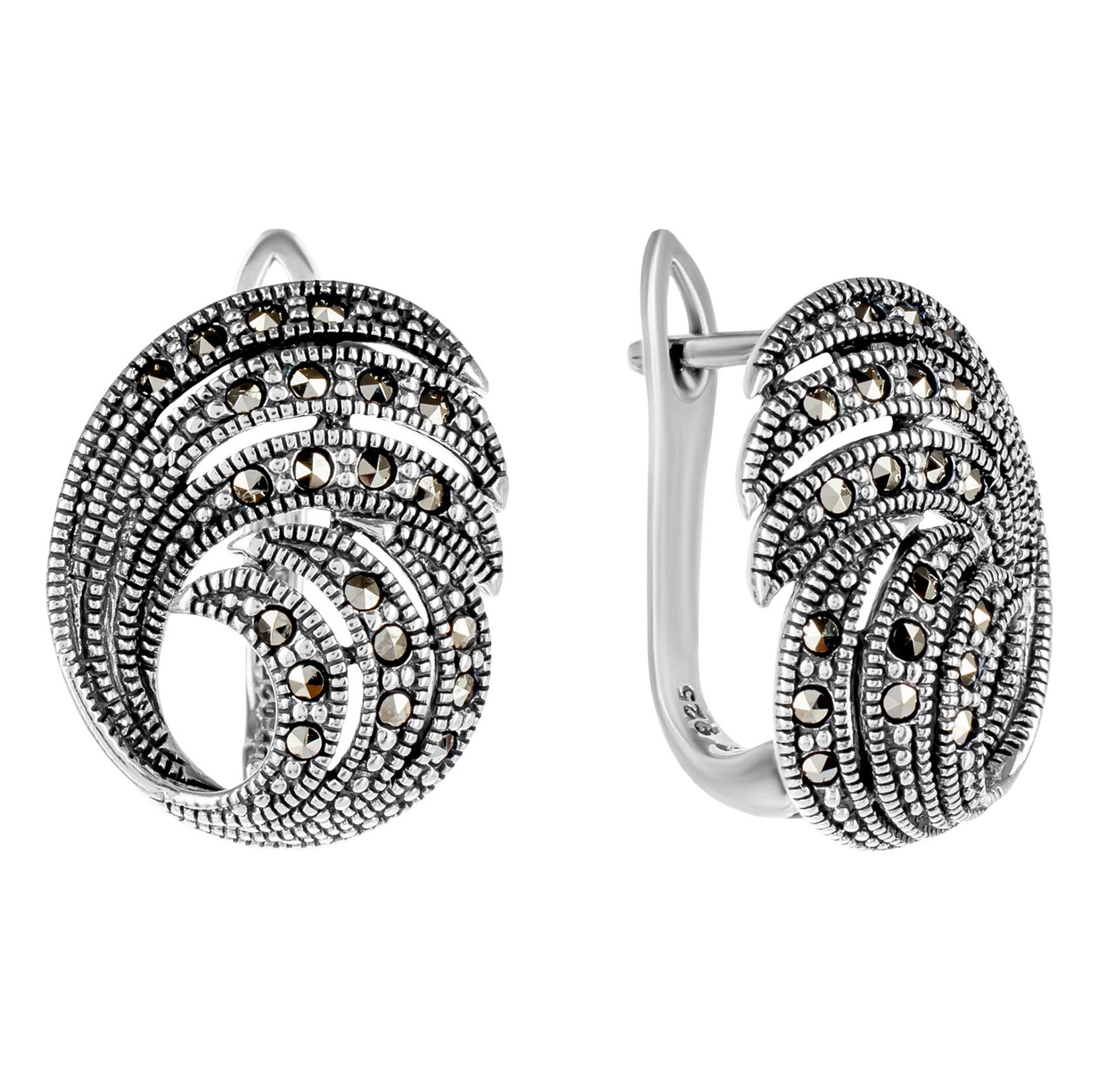 

Серьги из серебра с марказитом Марказит HE082-6486, HE082-6486