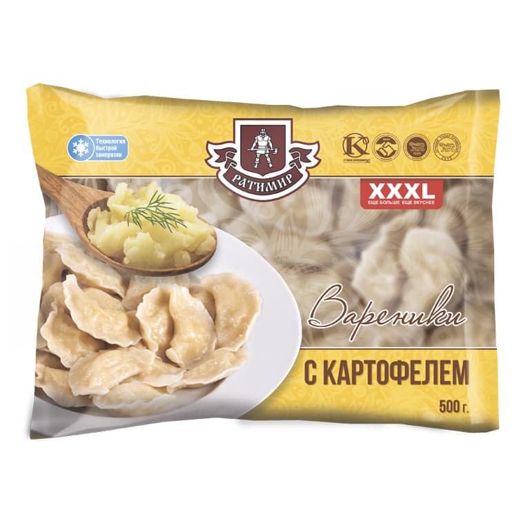 

Вареники с картофелем замороженные