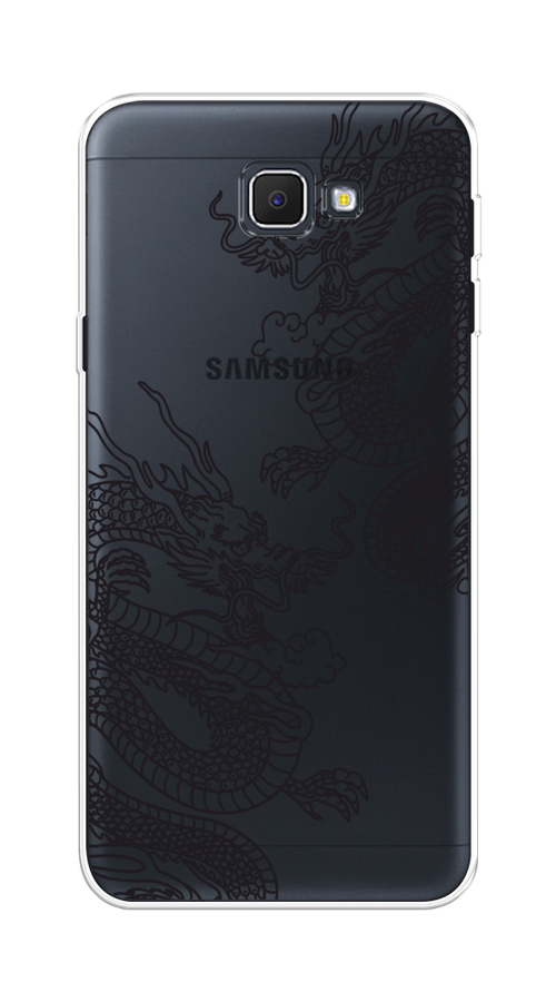 

Чехол на Samsung Galaxy J5 Prime 2016 "Два китайских дракона", Серый;черный, 22950-1