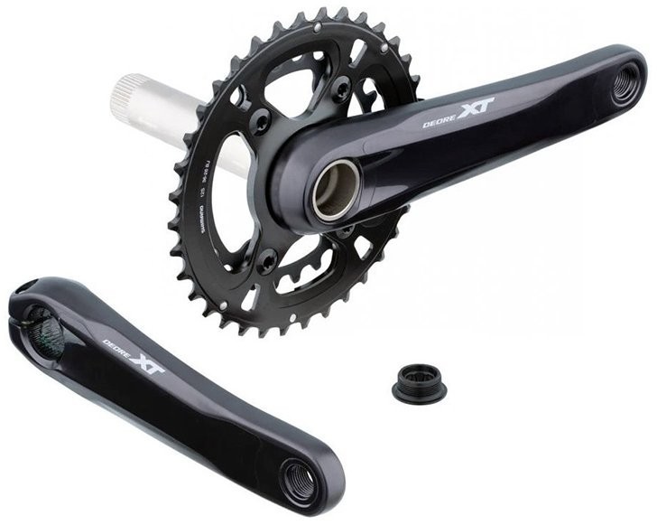 

Система шатунов SHIMANO XT M8100-2, 2x12ск, 175мм, 36/26T, CL 48.8мм, Черный