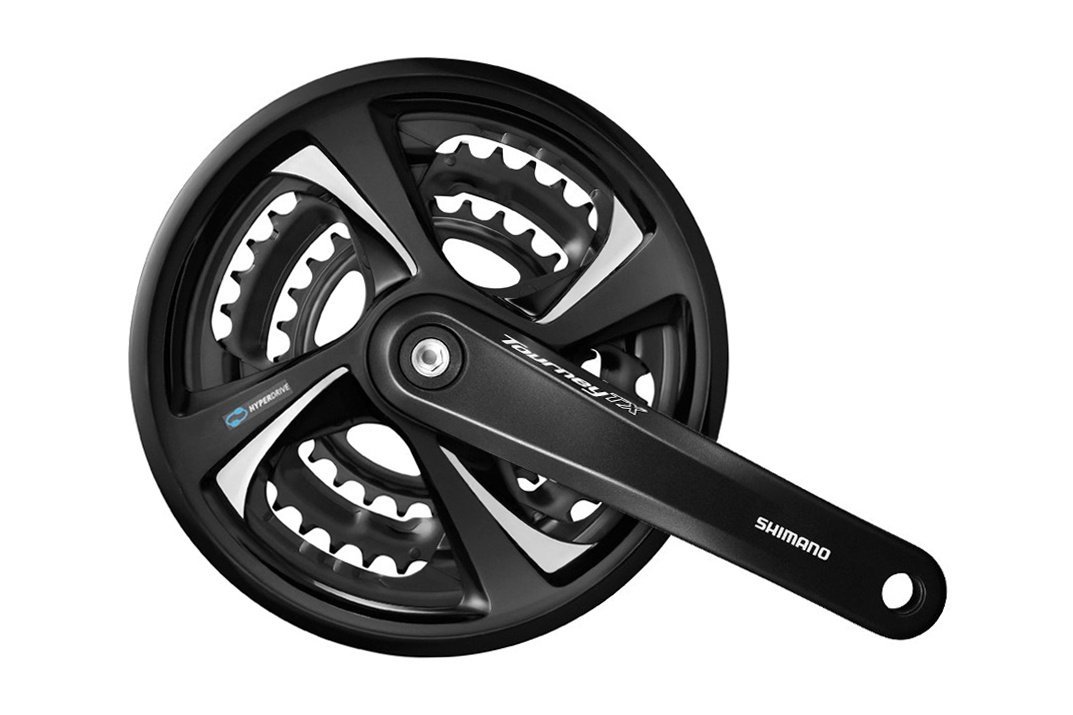 

Система шатунов SHIMANO TX801, 3x7/8ск, 170мм, SQR, 48/38/28T, с защитой, черный