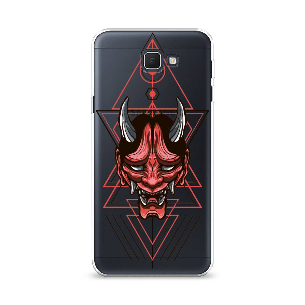 

Чехол на Samsung Galaxy J5 Prime 2016 "Hanya Oni mask", Серый;красный;черный, 22950-4