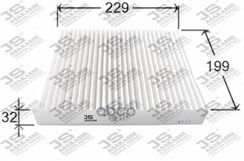 фото Фильтр салонный js asakashi ac206j js asakashi арт. ac206j