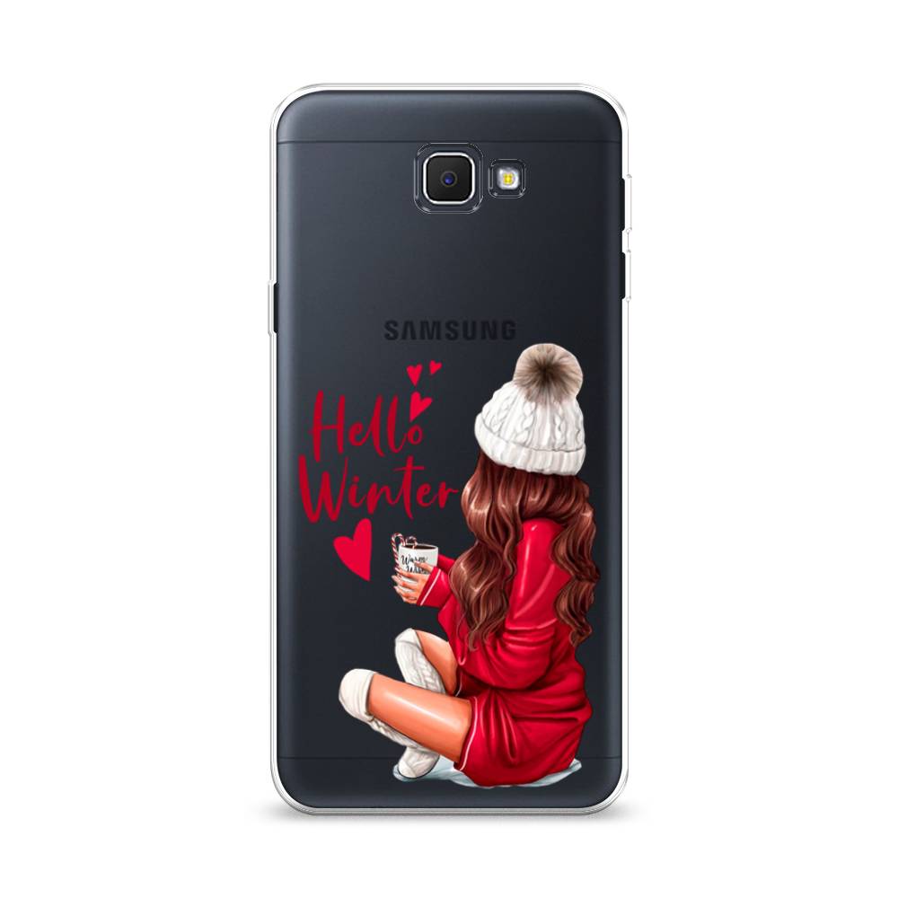 

Чехол на Samsung Galaxy J5 Prime 2016 "Hello winter", Красный;белый;коричневый, 22950-5
