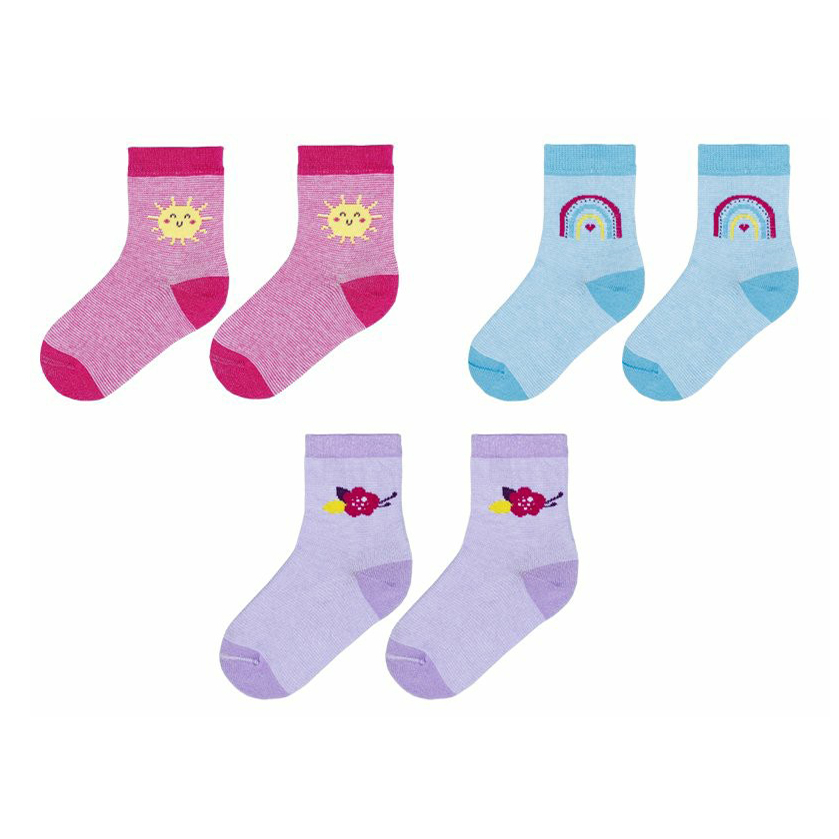 

Носки детские Palloncino ВЯ00024-20/д цв. розовый;фиолетовый;голубой р. 16-18, ВЯ00024-20/д