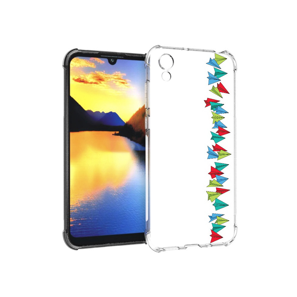 

Чехол MyPads Tocco для Huawei Y5 самолетики из листочков, Прозрачный, Tocco