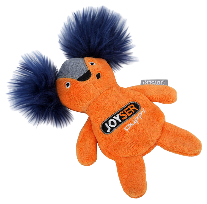Игрушка-пищалка для собак Joyser Белка со сменной пищалкой, оранжевый, 2 см