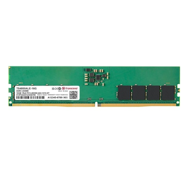 Оперативная память Transcend JM4800ALE-16G (JM4800ALE-16G), DDR5 1x16Gb, 4800MHz