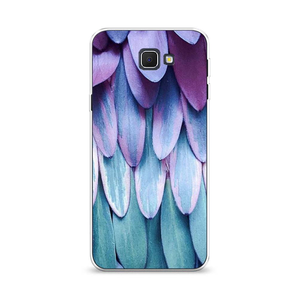 

Чехол на Samsung Galaxy J5 Prime 2016 "Синее перо", Фиолетовый;голубой, 22950-3