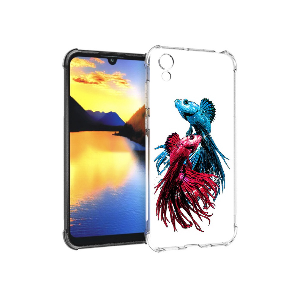 

Чехол MyPads Tocco для Huawei Y5 рыбы петушки, Прозрачный, Tocco