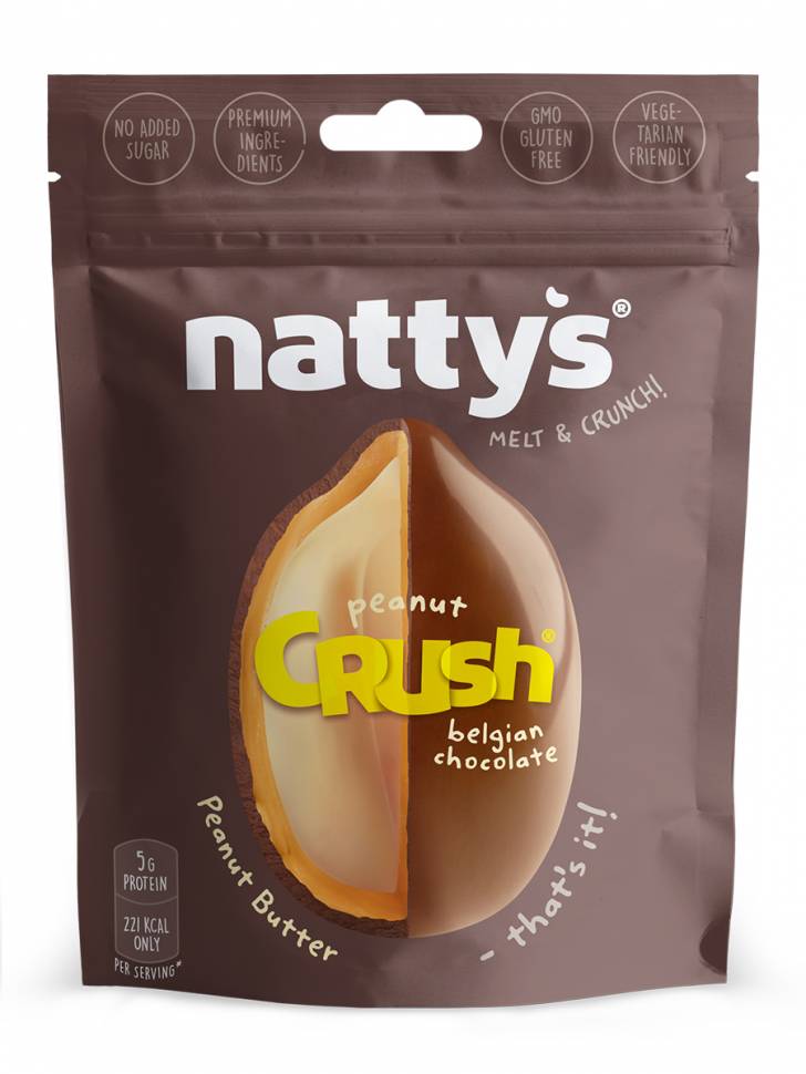 фото Драже nattys crush choconut арахис в арахисовой пасте и молочном шоколаде, 80 г