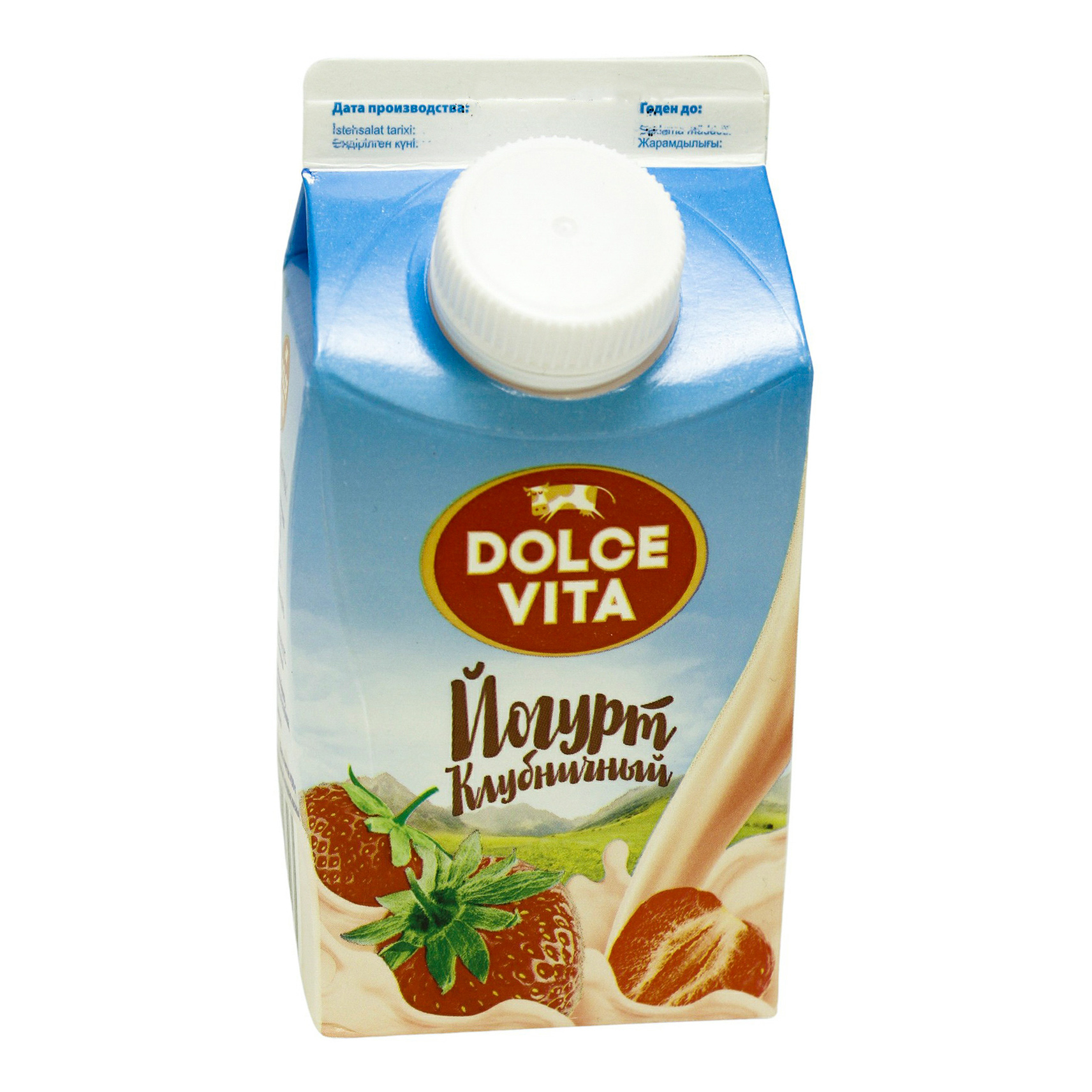 Йогурт питьевой Dolce Vita клубничный 2,5% БЗМЖ 450 г