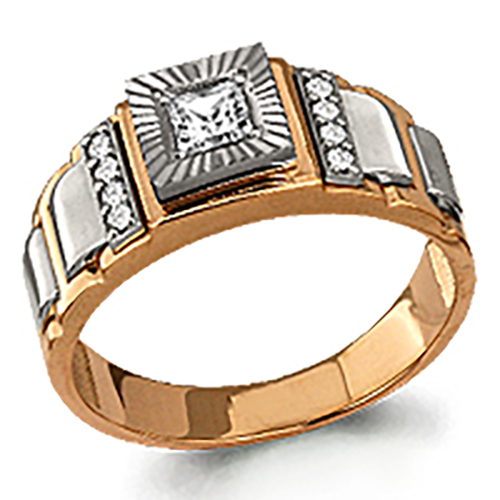 

Кольцо из красного золота с фианитом р., Aquamarine 62101А_585_кз, 62101А_585_кз