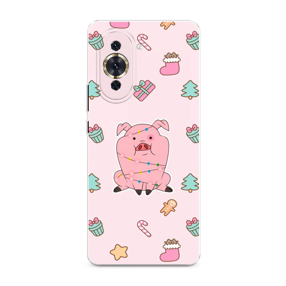 

Чехол для Huawei Nova 10 Pro "Розовая свинка", Розовый;зеленый, 6109050-5