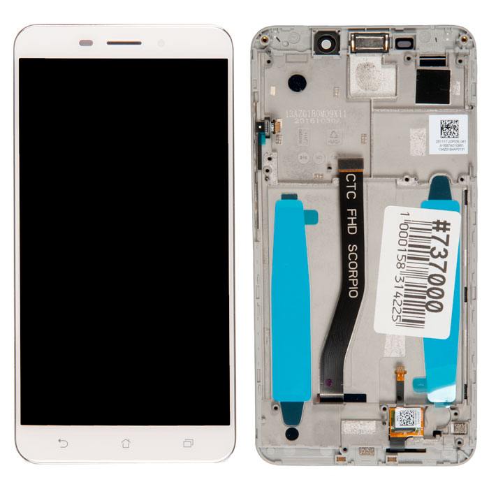 

Дисплей Rocknparts в сборе с тачскрином и рамкой крепления для ASUS Zenfone Max ZC551KL, ZC551KL