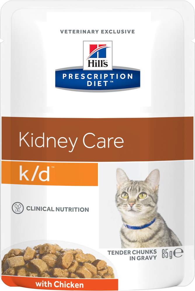 фото Влажный корм для кошек hill's prescription diet k/d kidney care, курица, 85г