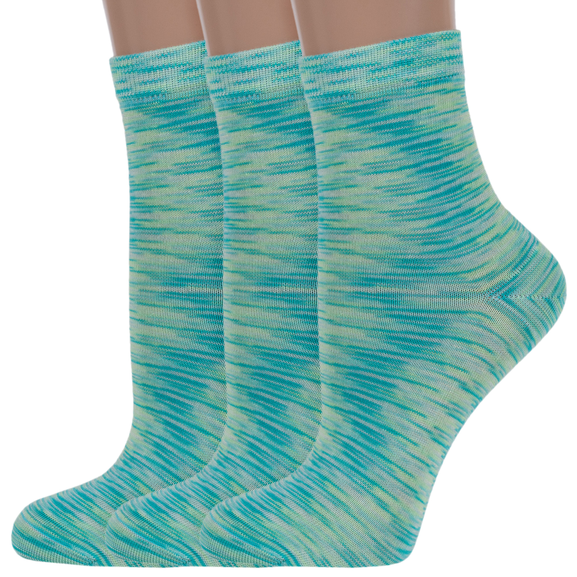 Комплект носков женских LorenzLine 3-Д11 зеленых 23
