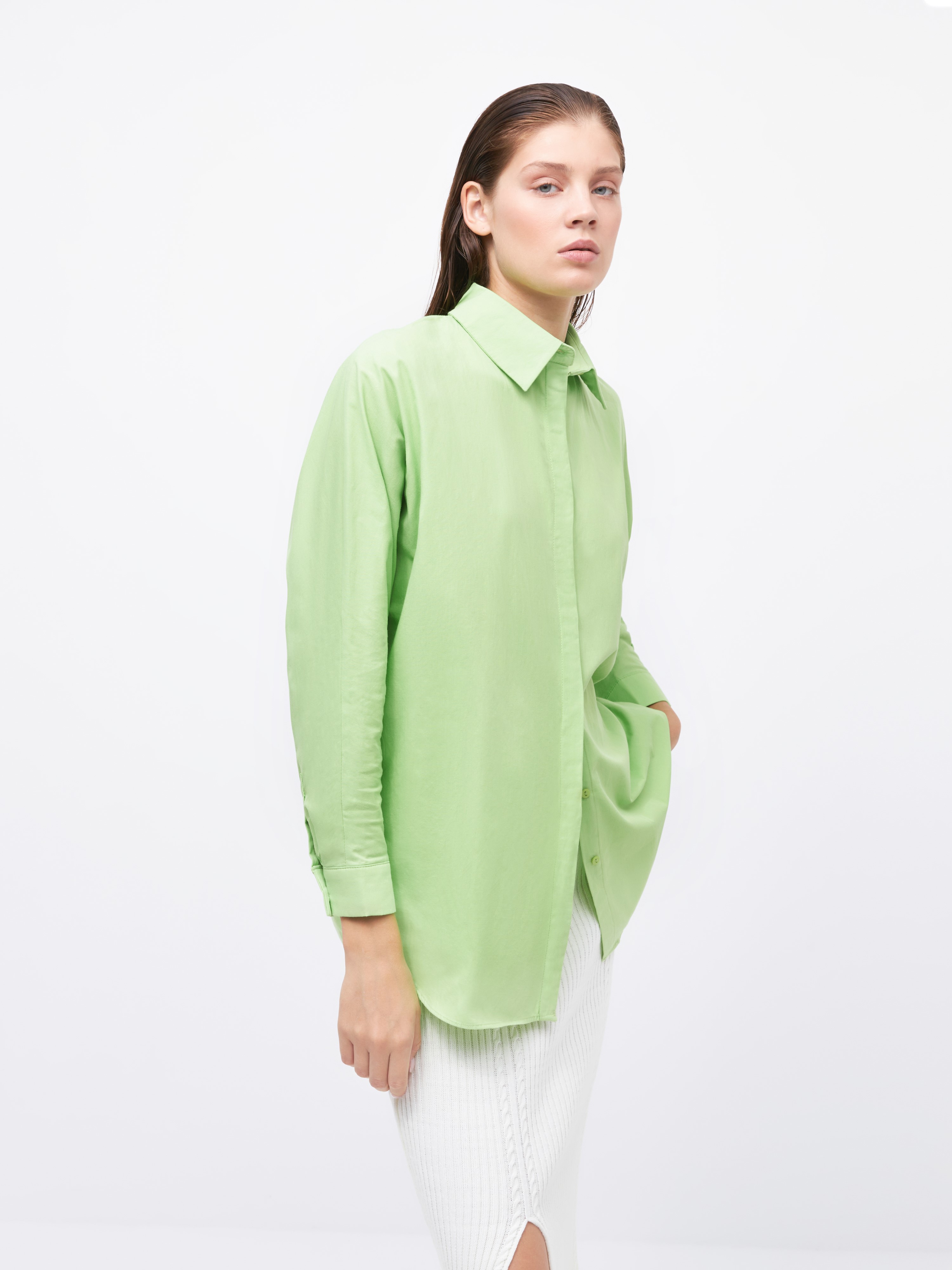 Рубашка женская Arive ARV-WS-10521-007 светло-зелёная, размер L