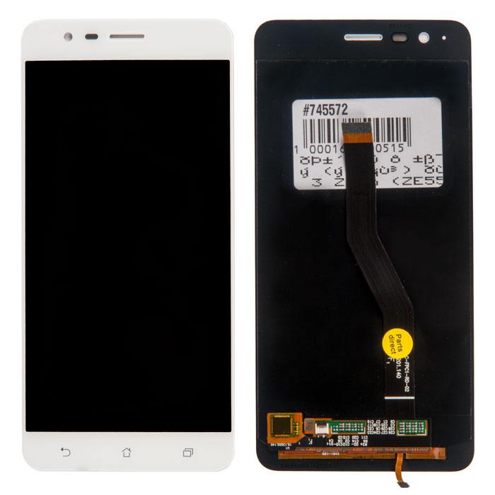 Дисплей в сборе с тачскрином для Asus ZenFone 3 Zoom (ZE553KL) белый