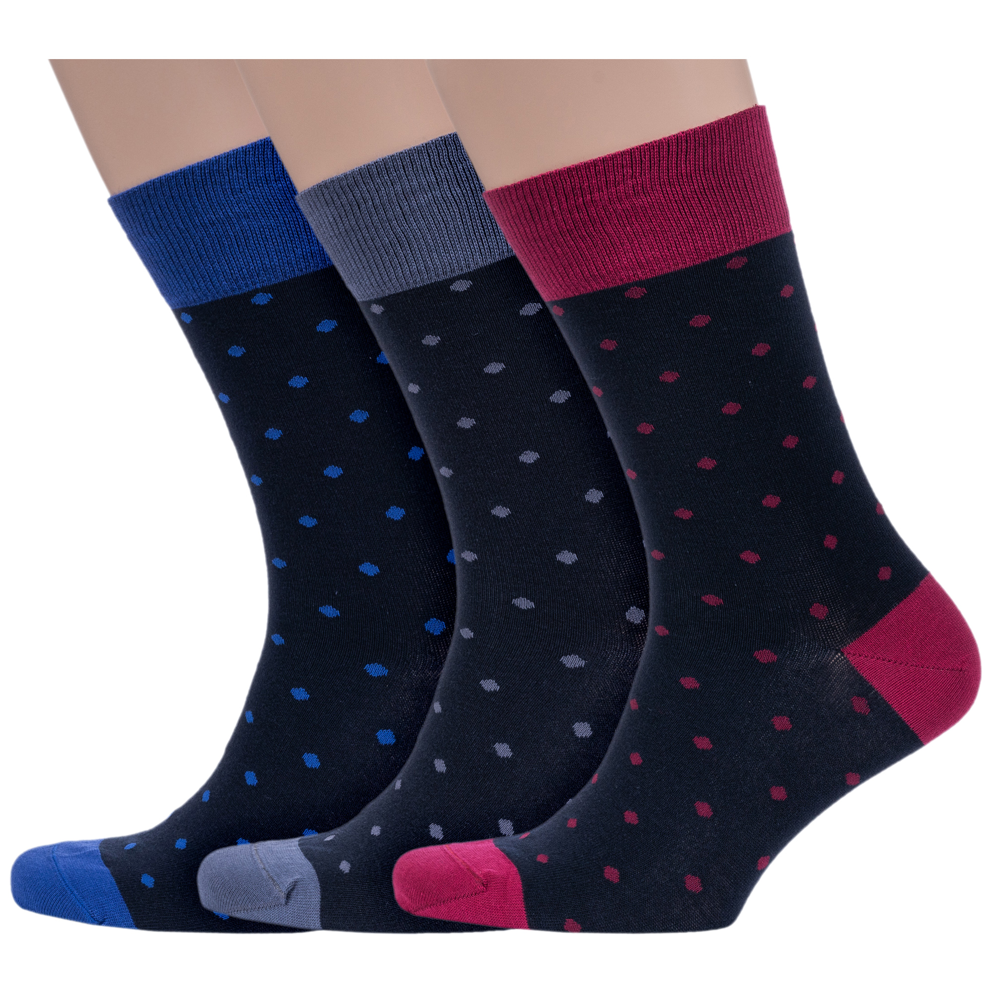 фото Комплект носков мужских grinston socks 3-18d123 разноцветных 25