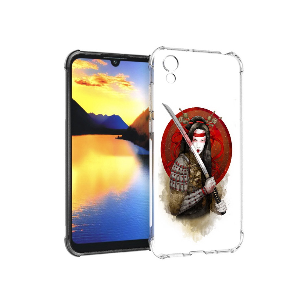 

Чехол MyPads Tocco для Huawei Y5 рисованная девушка с катаной, Прозрачный, Tocco