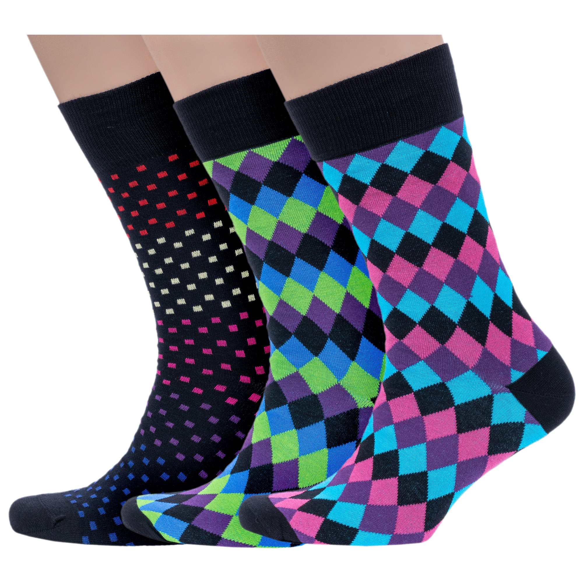 

Комплект носков мужских Grinston socks 3-18D123 разноцветных 27, 3-18D123