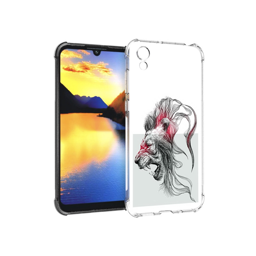 

Чехол MyPads Tocco для Huawei Y5 разъяренный лев, Прозрачный, Tocco