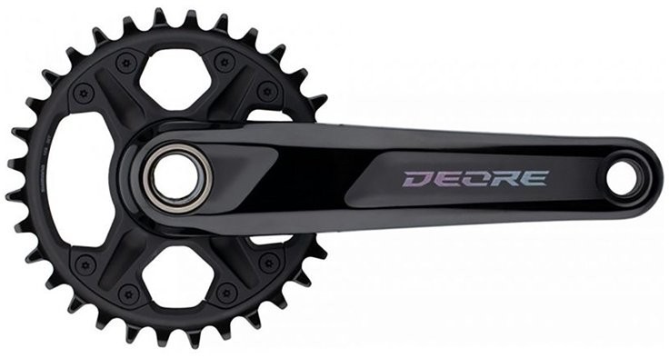 

Система шатунов SHIMANO Deore M6100-1, 1x12ск, 175мм, ин.вал, 32T, CL:52мм, черный