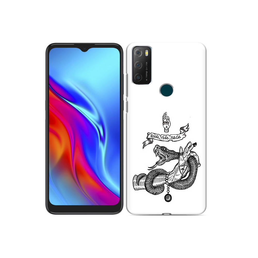 

Чехол MyPads Tocco для TCL 20e змея на руке рисунок, Прозрачный, Tocco