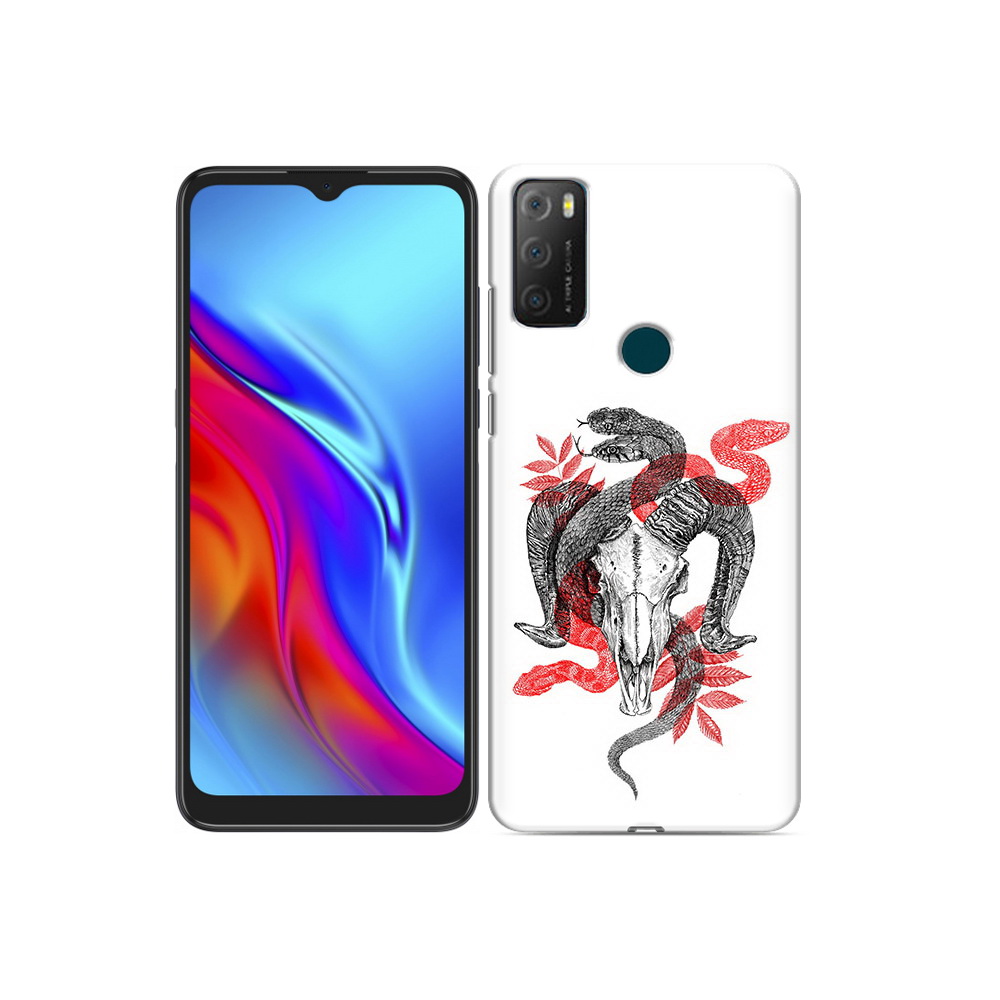 

Чехол MyPads Tocco для TCL 20e змея в черепе рисунок, Прозрачный, Tocco