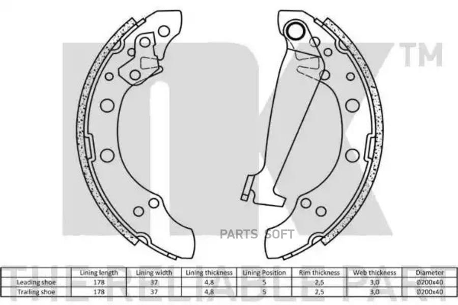 Тормозные колодки Nk 2799520