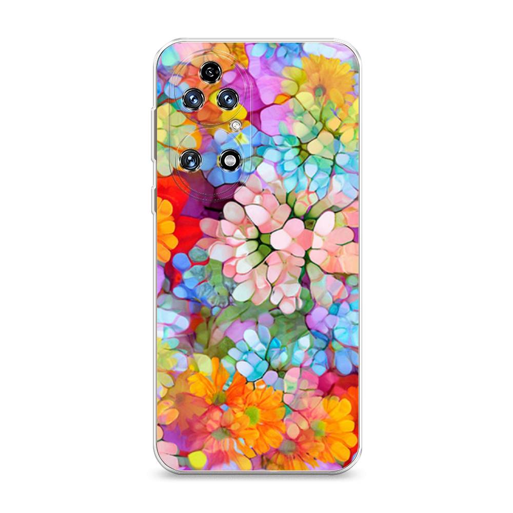 

Чехол на Huawei P50 "Цветы витраж", Оранжевый;розовый;голубой, 6104950-3