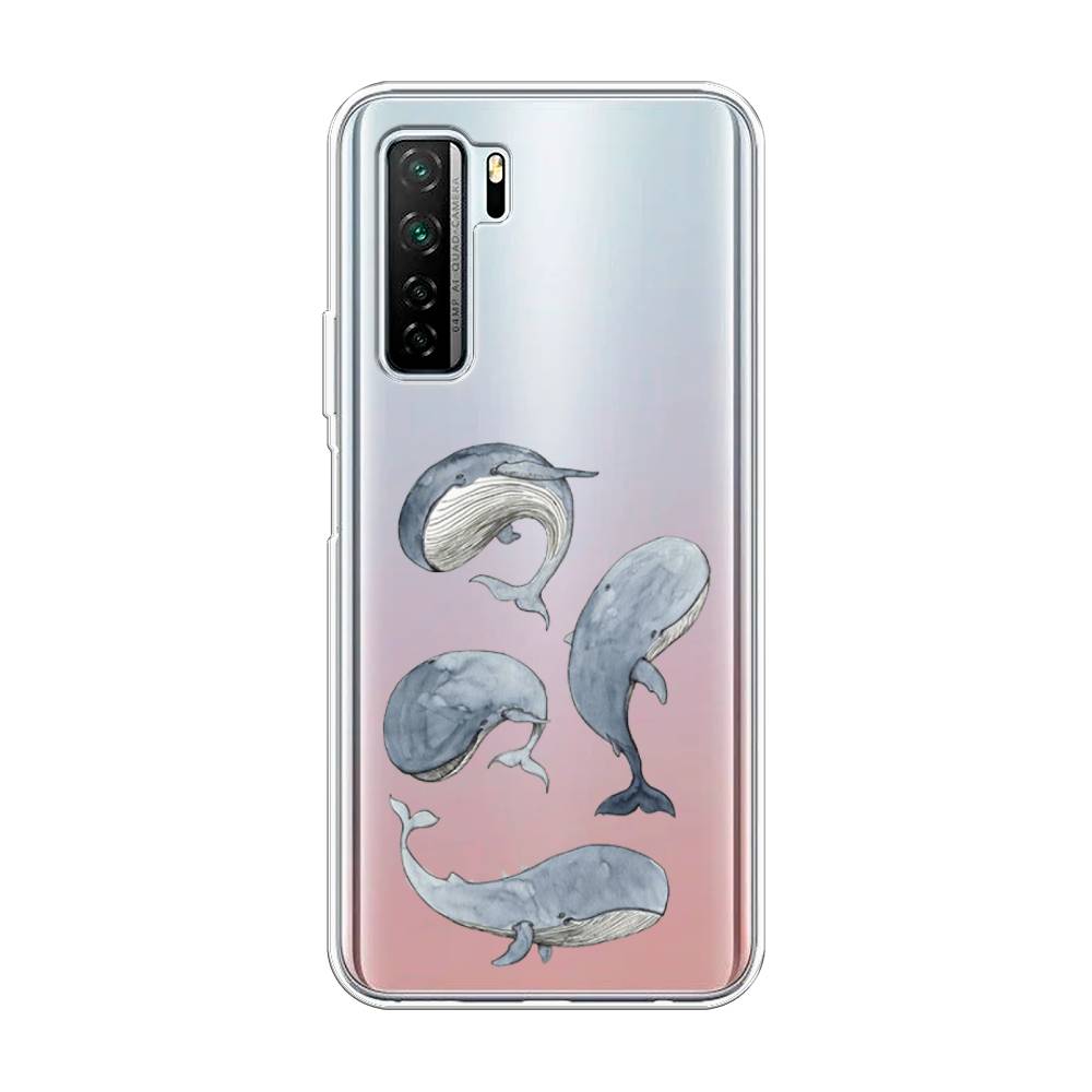 

Чехол Awog на Huawei Nova 7 SE "Киты", Белый;прозрачный;голубой, 6102950-1