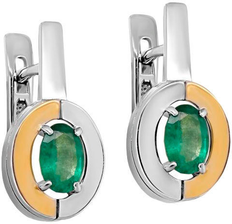 

Серьги из серебра с изумрудом Kabarovsky 12-505-1287, 12-505-1287
