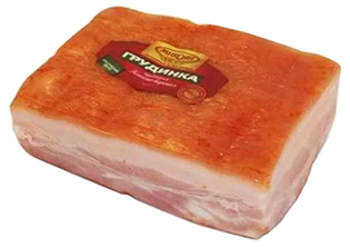 

Грудинка свиная варено-копченая Микоян Кубанская крио