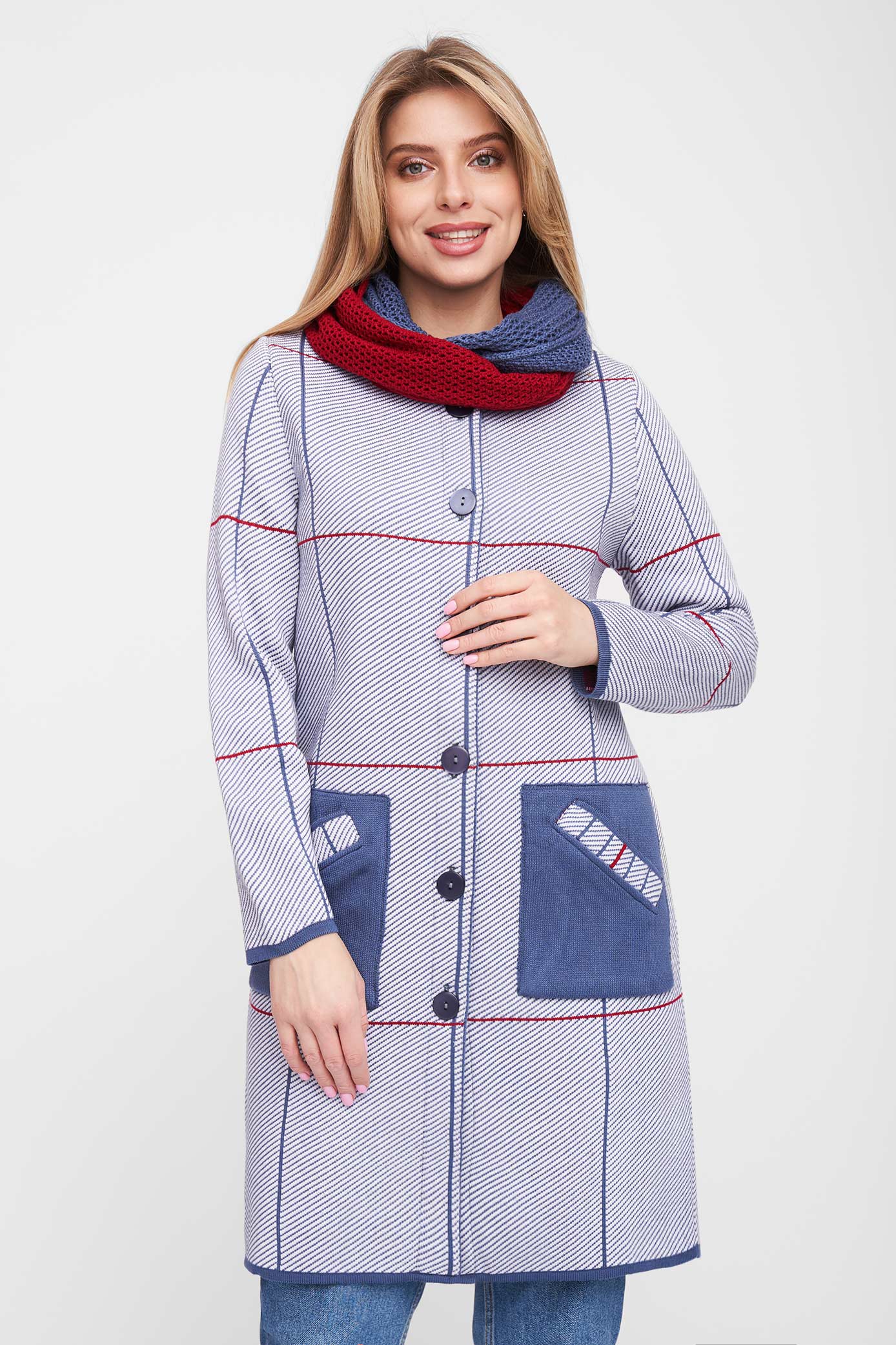 

Кардиган женский Злата К 1231 серый 50 RU, К 1231