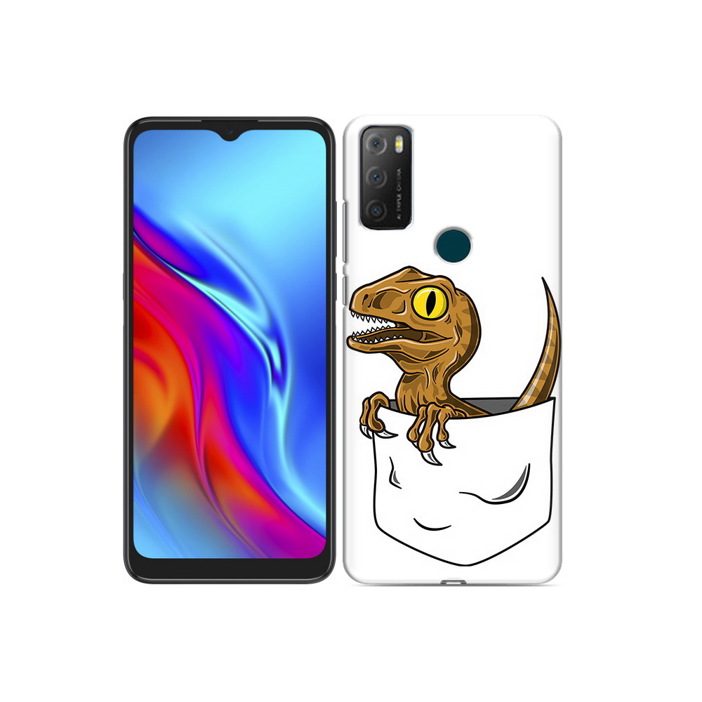 

Чехол MyPads Tocco для TCL 20e динозавр в кармане, Прозрачный, Tocco