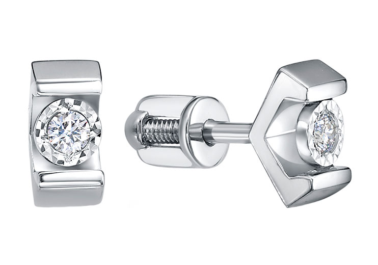 

Серьги из белого золота с бриллиантом RoseGrace 5-5902-103I2-2B, 5-5902-103I2-2B