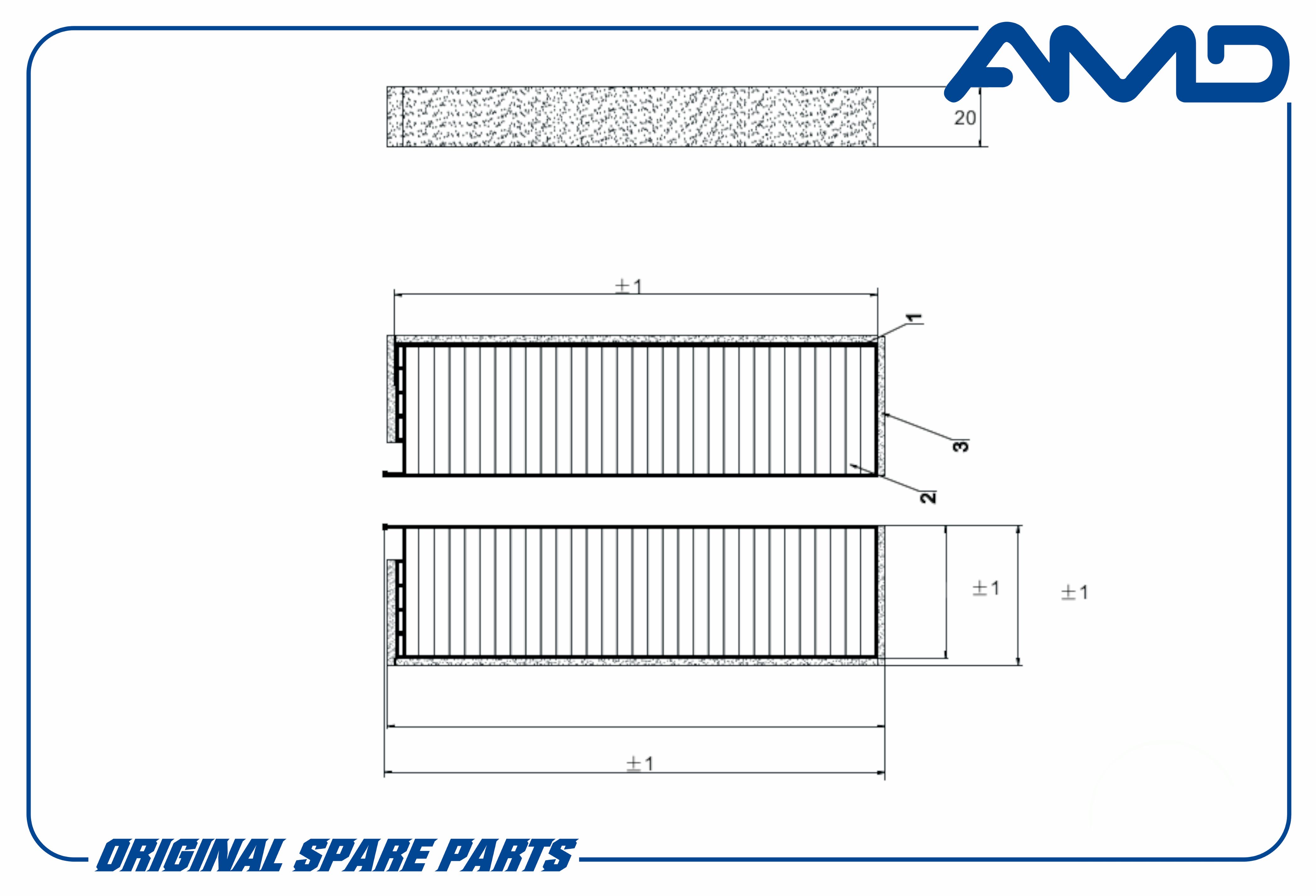 

Фильтр салонный AMD.FC211C SSANGYONG (Rexton)