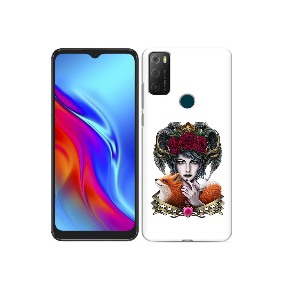 

Чехол MyPads Tocco для TCL 20e девушка с лисой, Прозрачный, Tocco